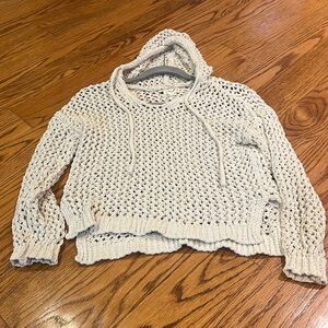 Artelier Woman’s Cream Hooded Sweater Size XS